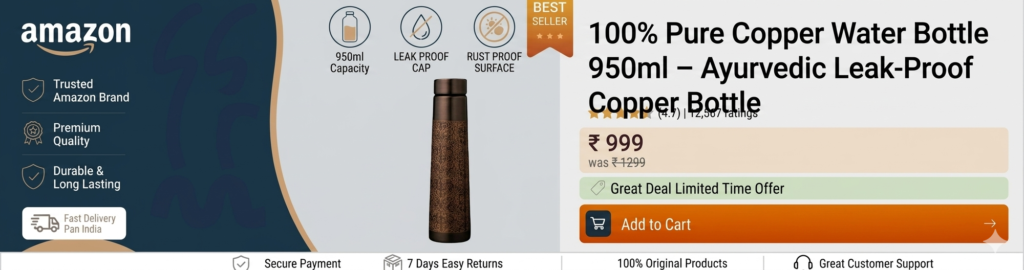 copper water bottle