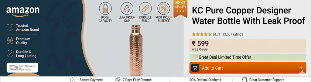 copper water bottle